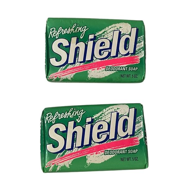 Vintage Refreshing Shield Deodorant Bar Soap 5 Oz 1991 Lot Of 2 New Old Stock - Picture 1 of 7